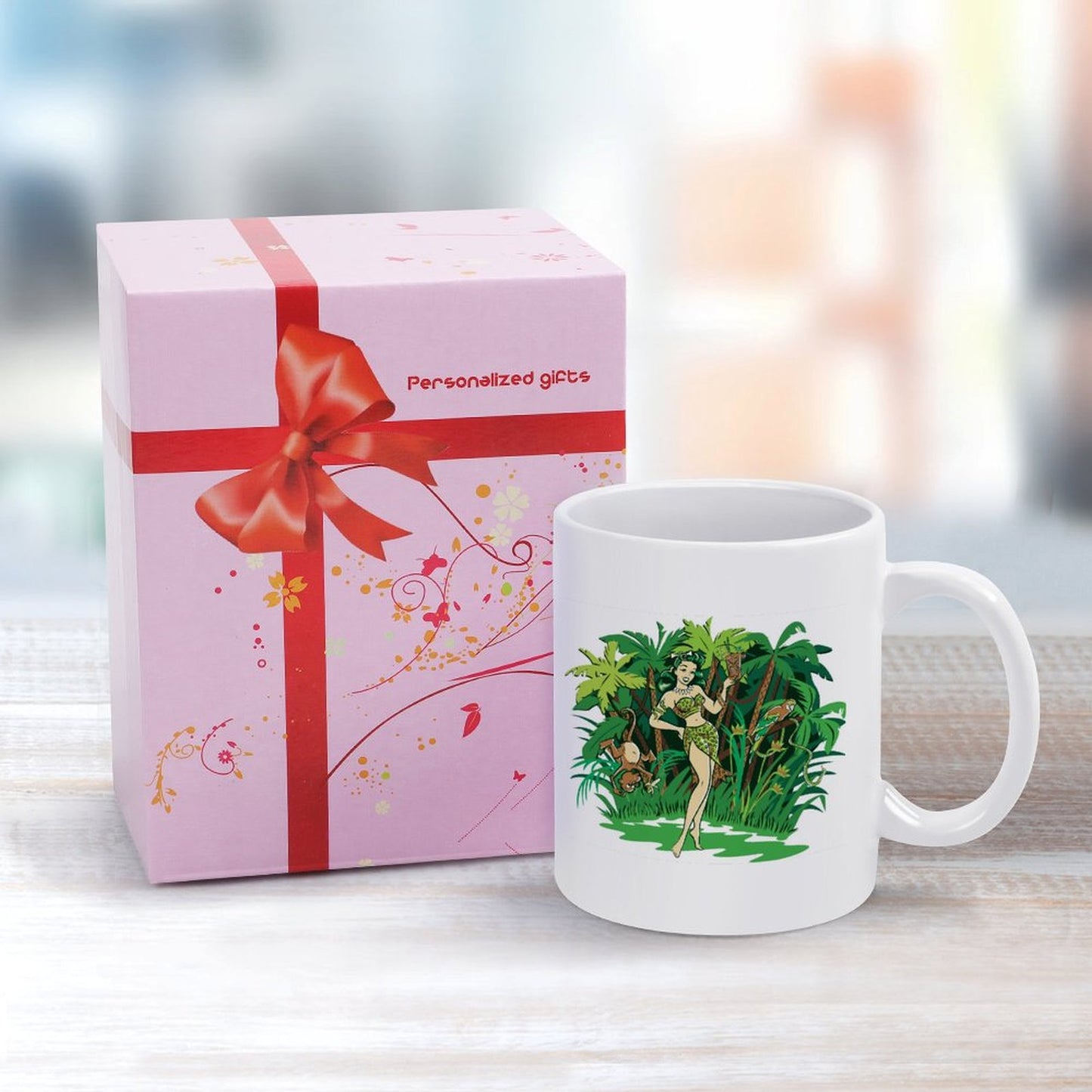 Customized White Mugs with Custom Image Text