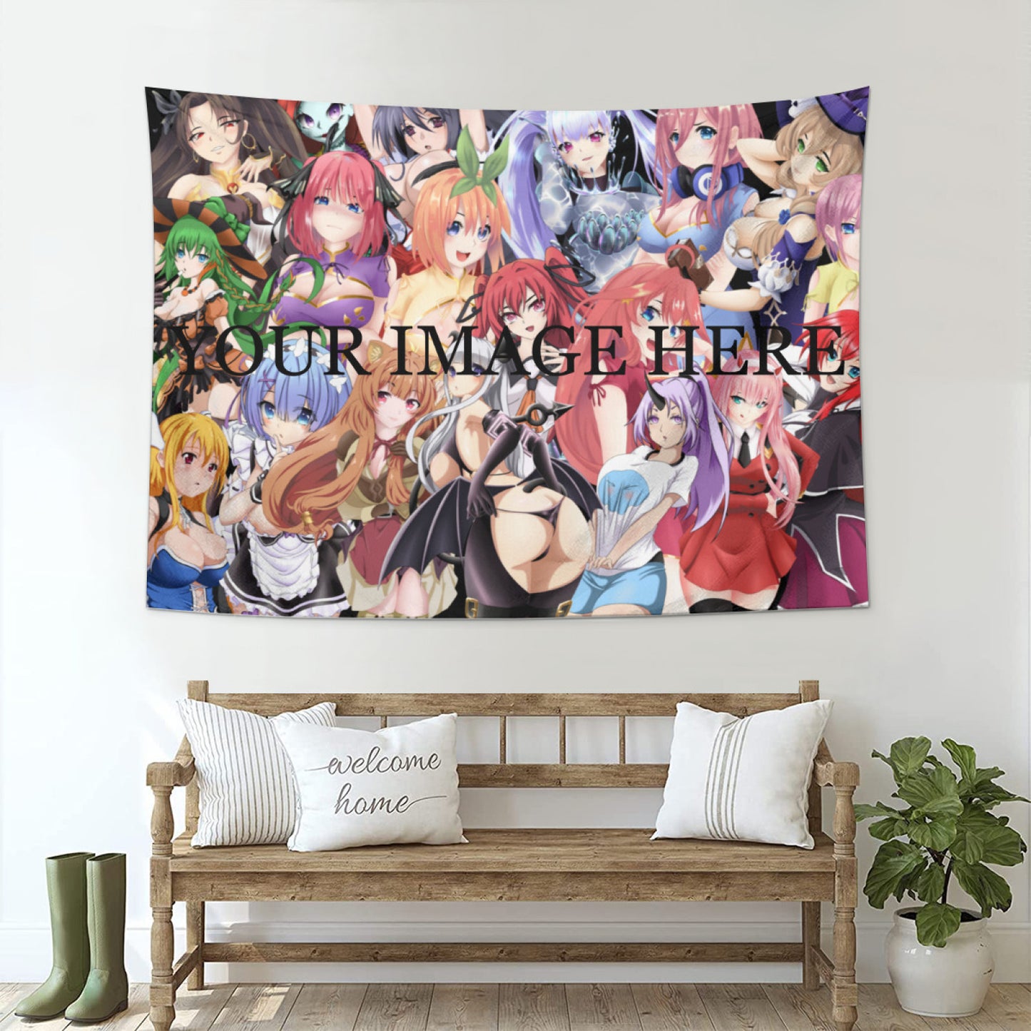 Custom Dakimakura Tapestry Personalized Waifu Anime Art Tapestry Gifts