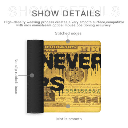 Money Never Sleep Mouse Pad Interesting decoration for the office