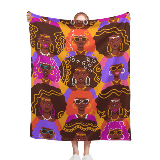 Abstract Pattern Blanket - Cozy Fleece Throw for Modern Decor