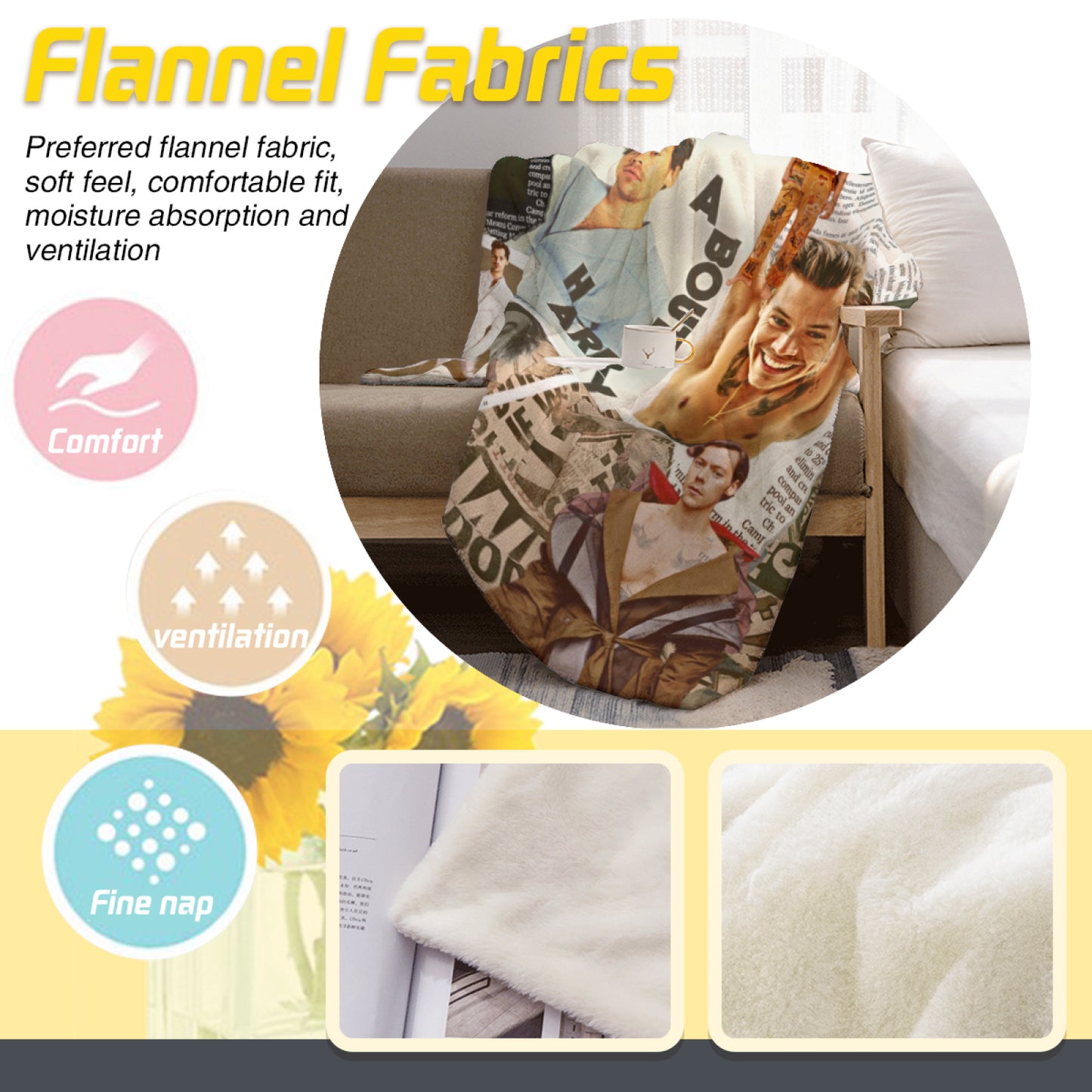 Harry Styles Blanket, Harry Styles Holiday Gifts, Harry's House Merch