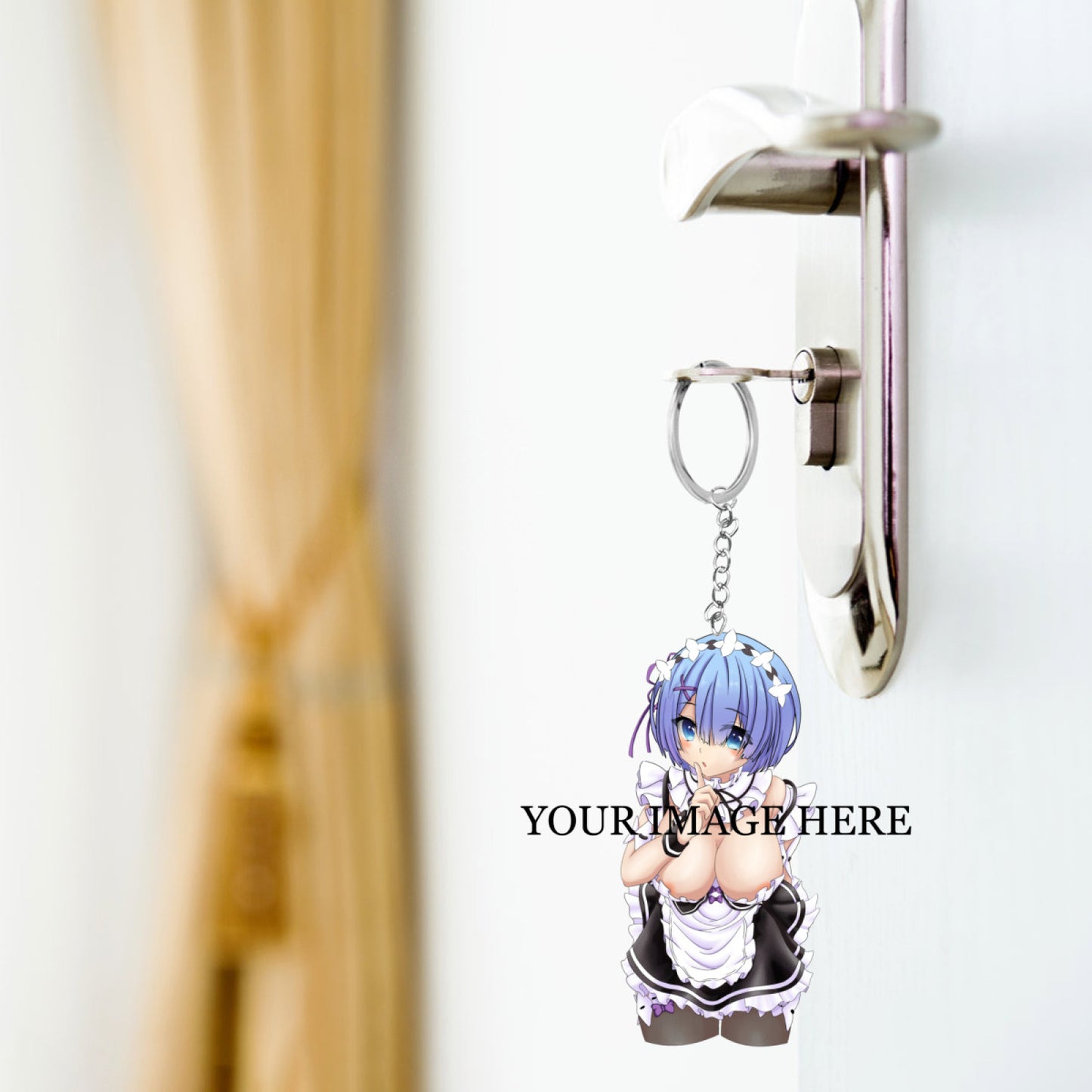 Custom Dakimakura Keychain Personalized Waifu Anime Art Acrylic Keychain Gifts