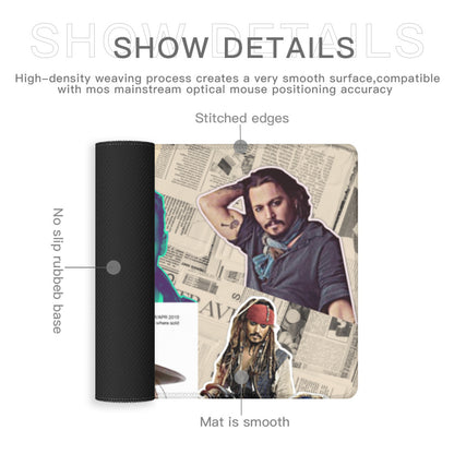 Johnny Depp Mouse Pad, Johnny Depp Holiday Gifts, Johnny Depp Merchandise