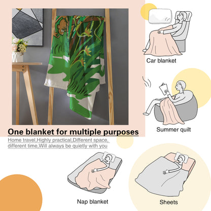 Hand-Painted Character Blanket - Cozy Fleece Throw for Art Lovers