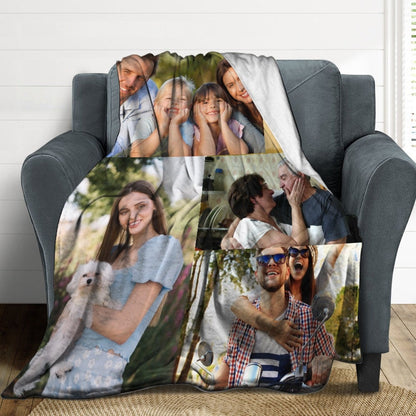 Custom photo blanket, Personalized iamge flannel blanket, Customized text blanket