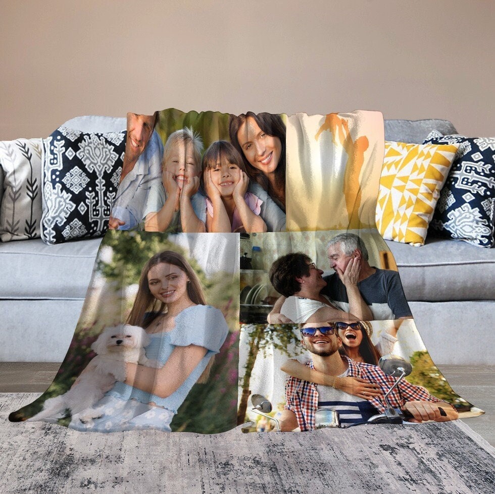 Custom photo blanket, Personalized iamge flannel blanket, Customized text blanket